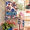 Patriotic 4th of July Garden Flag 12x18 Inch Double Sided Outside, Welcome Floral Daisy Yard Outdoor Decoration